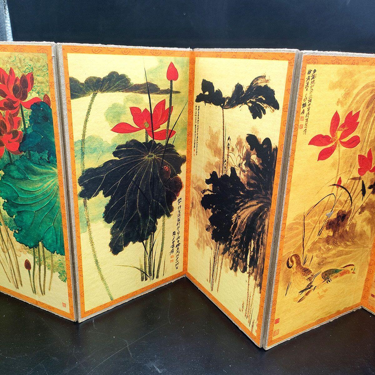 听雨轩（25） 大千荷花珍藏集锦精品册 硬宣纸尺寸19cm*10cm