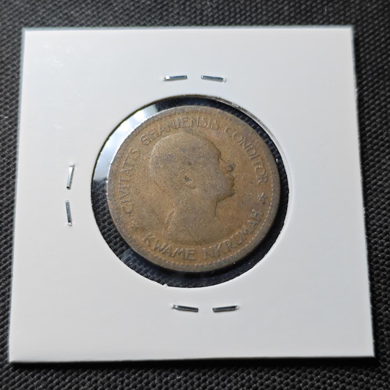 KK钱币收藏小铺  第368场  2月预留时间 周末发货  1958加纳1便士铜币