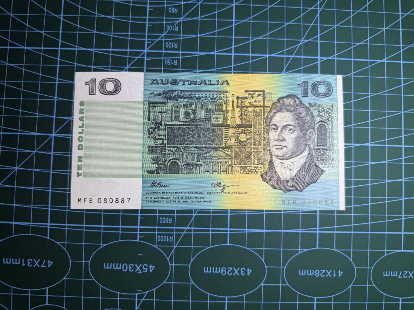 【炜奕收藏】，第五十期 1989年澳大利亚10元纸钞，UNC品相