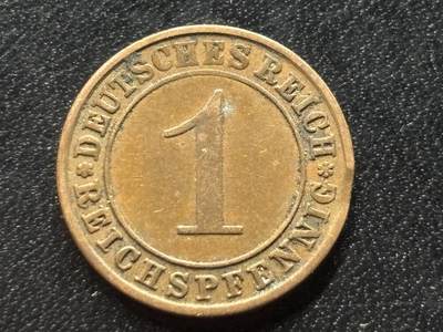 邮泉阁限时拍卖第三十五场 德国硬币专场（硬币在国外。请付邮费6元。） 德国魏玛共和国帝国马克1932年1芬尼A版