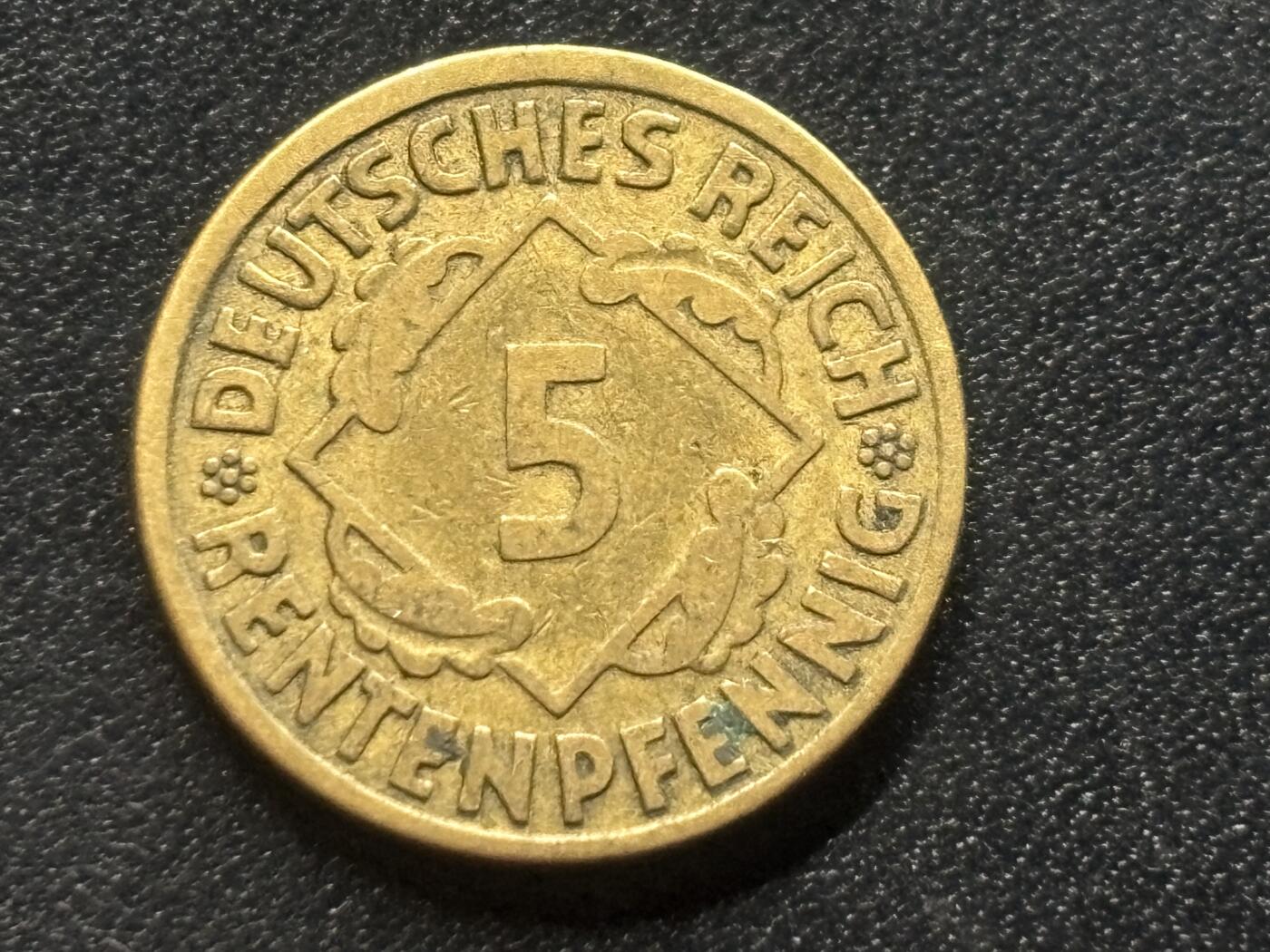 邮泉阁限时拍卖第三十五场 德国硬币专场（硬币在国外。请付邮费6元。） 德国魏玛共和国地租马克5芬尼G版