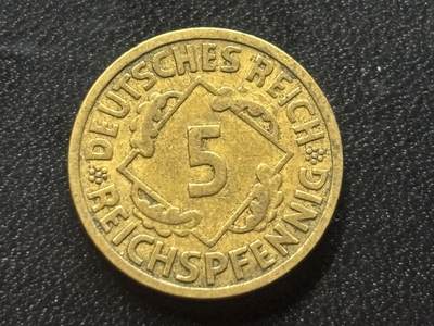 邮泉阁限时拍卖第三十五场 德国硬币专场（硬币在国外。请付邮费6元。） 德国魏玛共和国帝国马克1926年5芬尼A版