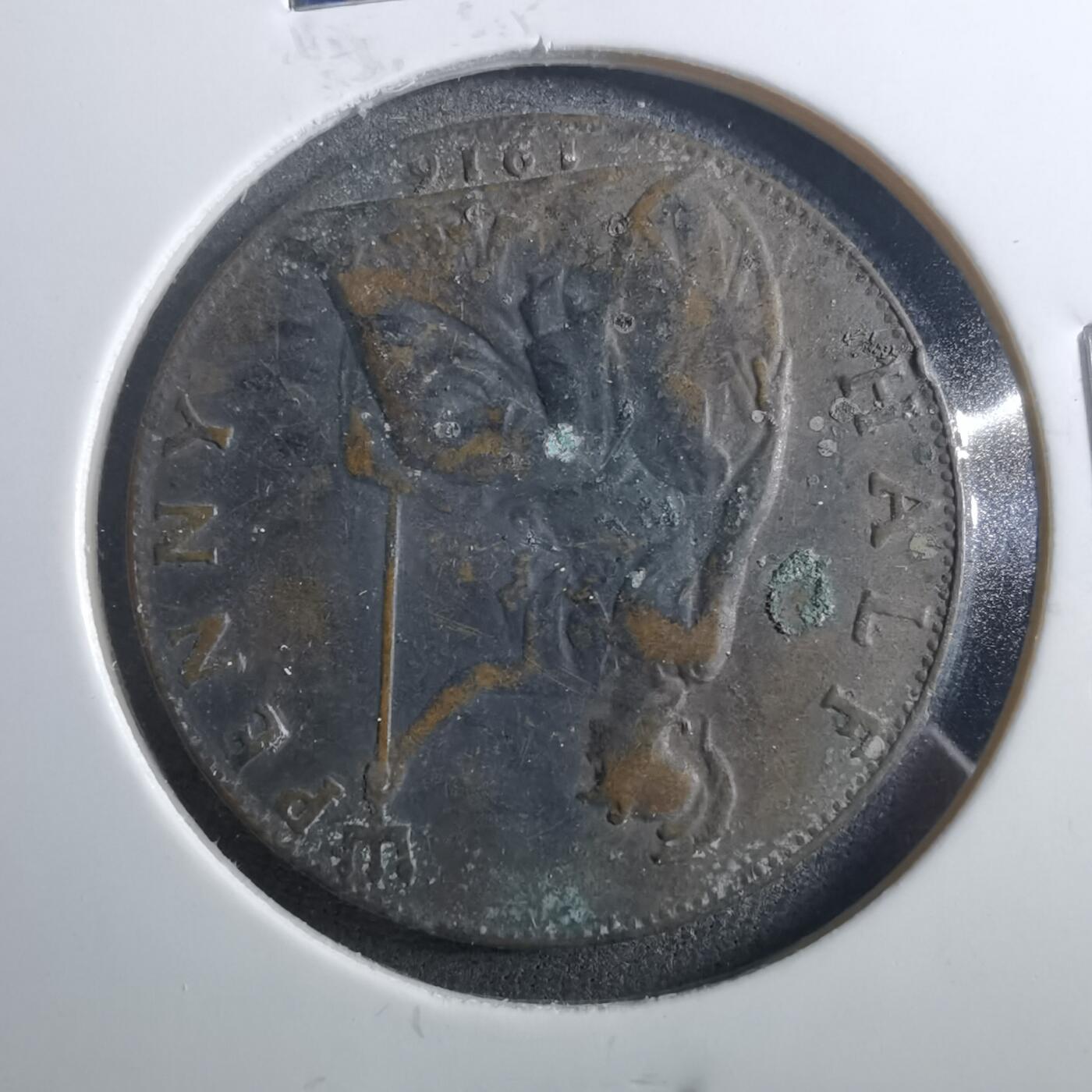 沼泽如烟--第899场 英国1916年半便士