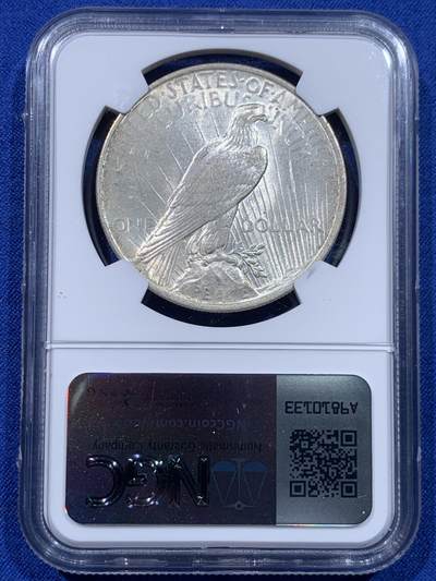 《竞宝斋》第437场 周日，周一2场连拍 （全场包邮） NGC MS64 美国1922年和平银币