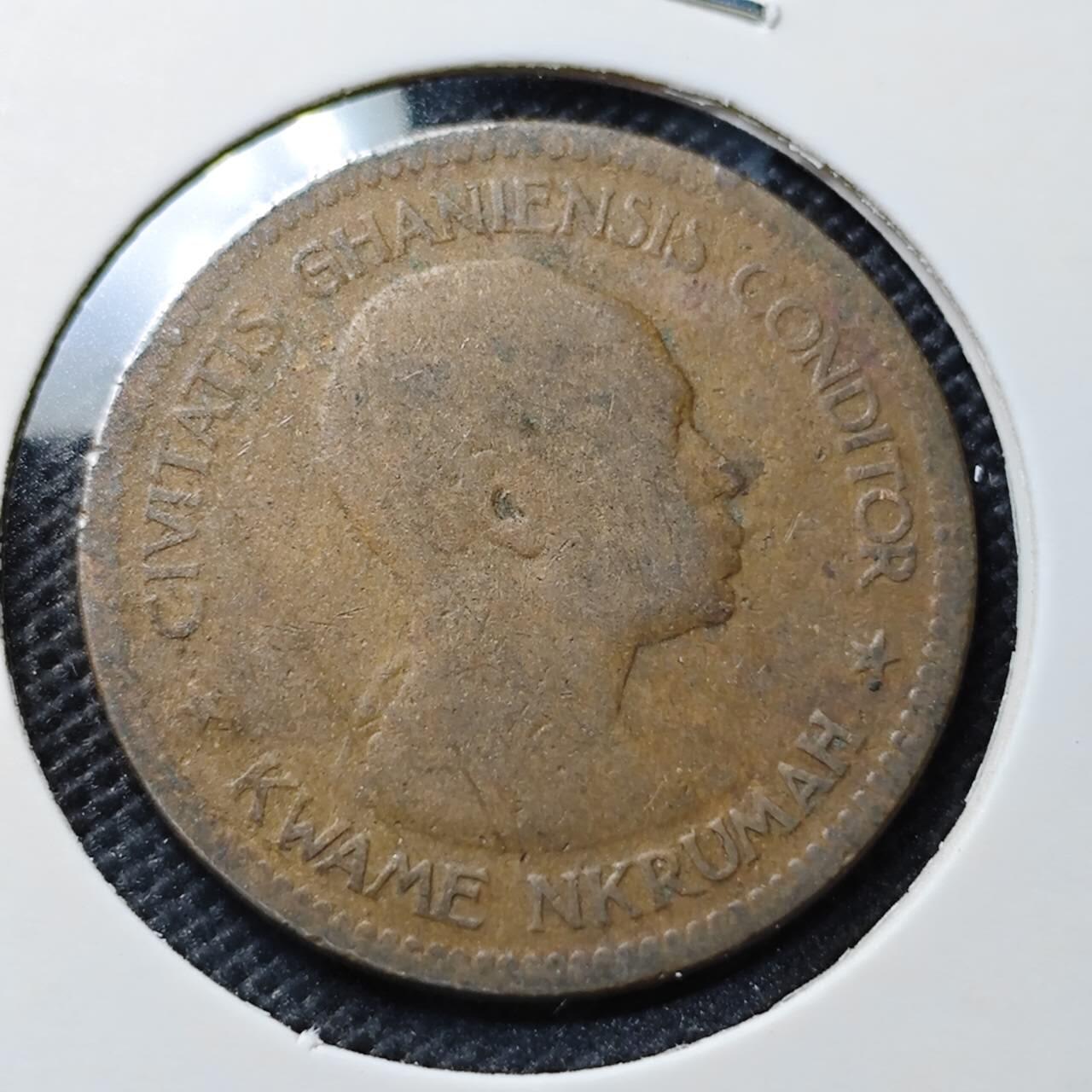 KK钱币收藏小铺  第368场  2月预留时间 周末发货  1958加纳1便士铜币