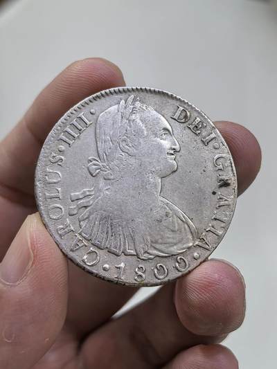 博洋堂世界钱币拍卖第146期（全场包邮） - 西属秘鲁1800年卡洛斯四世8瑞尔老双柱银币