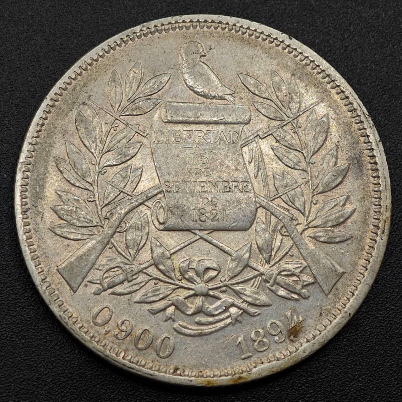 【淘币小摊】实时拍第七百九十五拍   银币套币场   满百包邮可预留二周 每周一统一发货   危地马拉1894年1比索银币