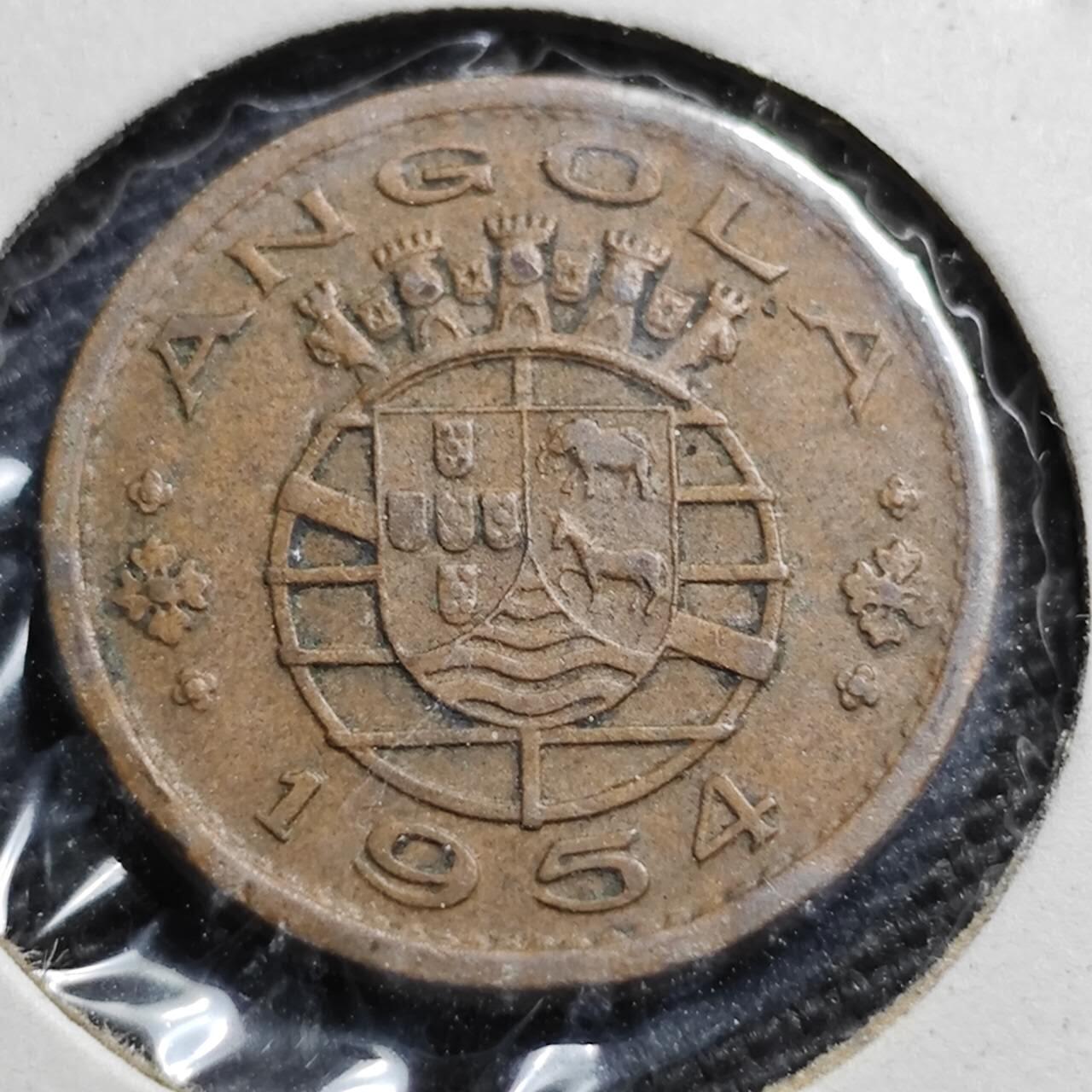 KK钱币收藏小铺  第368场  2月预留时间 周末发货  1954葡属安哥拉50分