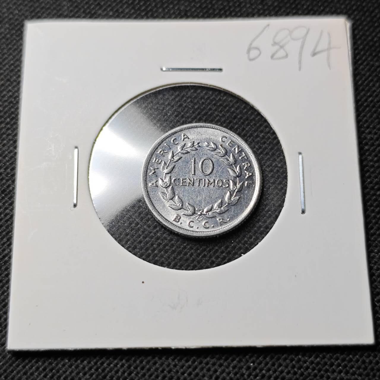 KK钱币收藏小铺  第368场  2月预留时间 周末发货  1958哥斯达黎加10分