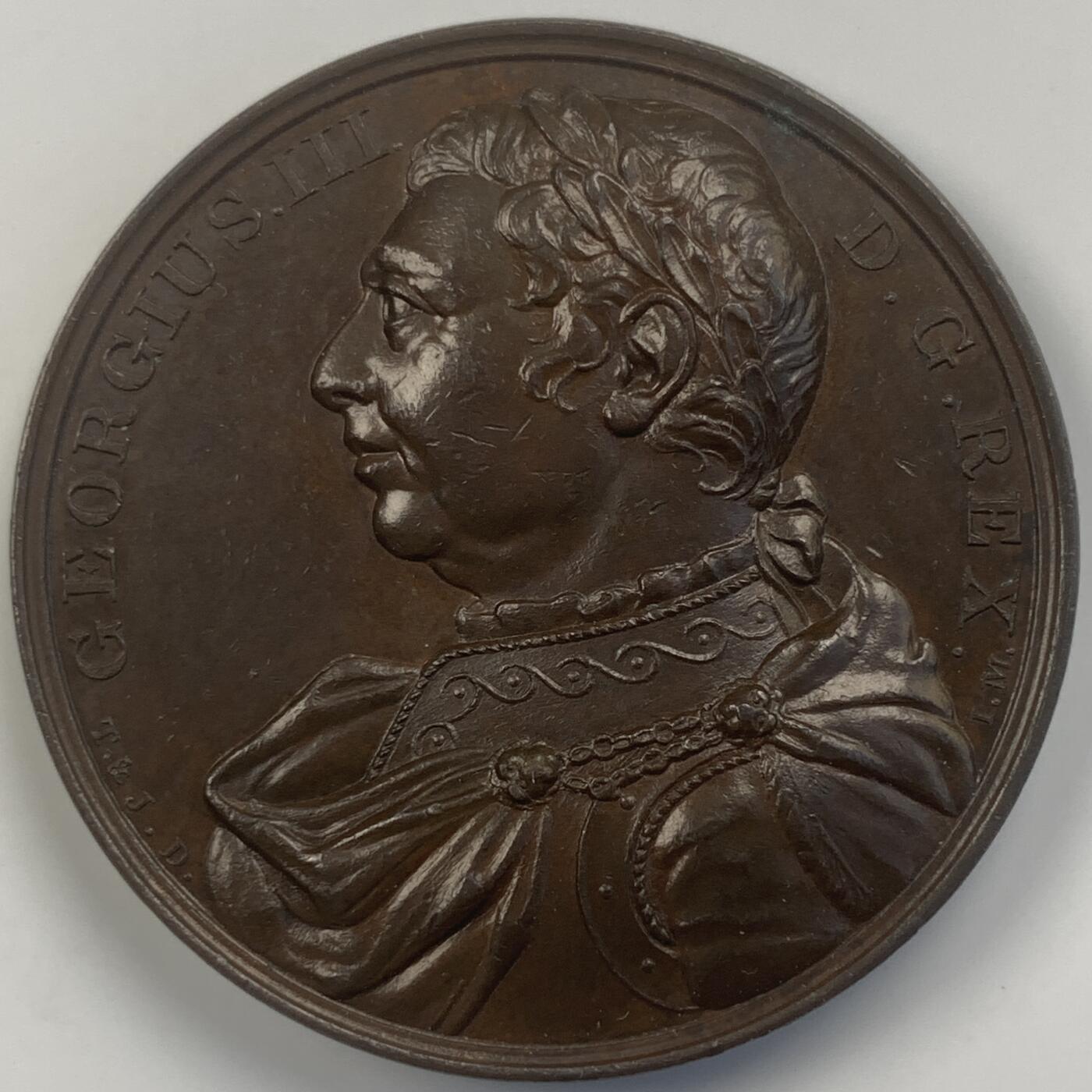 掌中浮雕-藏着的欧洲第041场 1820年英王乔治三世逝世纪念章，41mm，目录编号BHM997