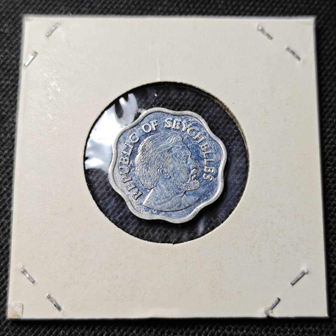 KK钱币收藏小铺  第368场  2月预留时间 周末发货  1976塞舌尔5分