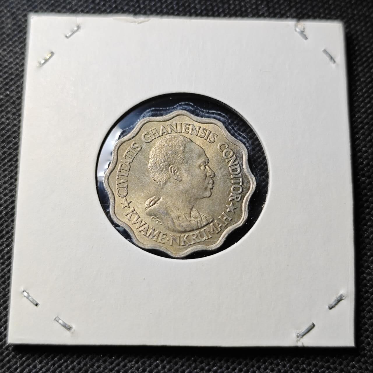 KK钱币收藏小铺  第368场  2月预留时间 周末发货  1965加纳5比塞瓦 好品