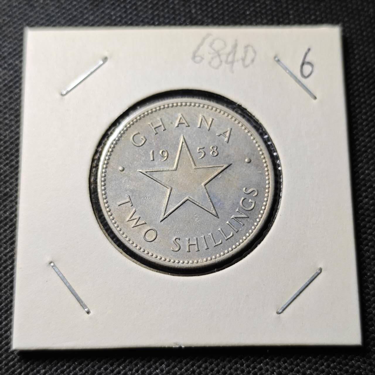 KK钱币收藏小铺  第368场  2月预留时间 周末发货  1958加纳2先令