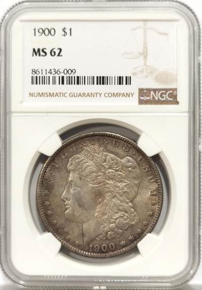 博洋堂世界钱币拍卖第146期（全场包邮） - NGC MS62 美国1900年摩根1美圆 双面彩