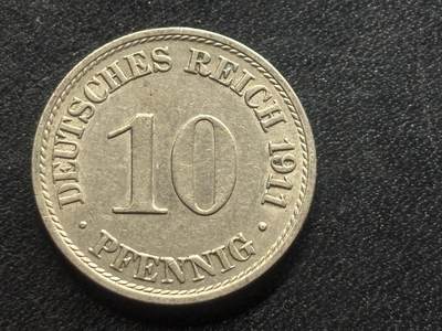 邮泉阁限时拍卖第三十五场 德国硬币专场（硬币在国外。请付邮费6元。） - 德意志帝国1911年10芬尼A版