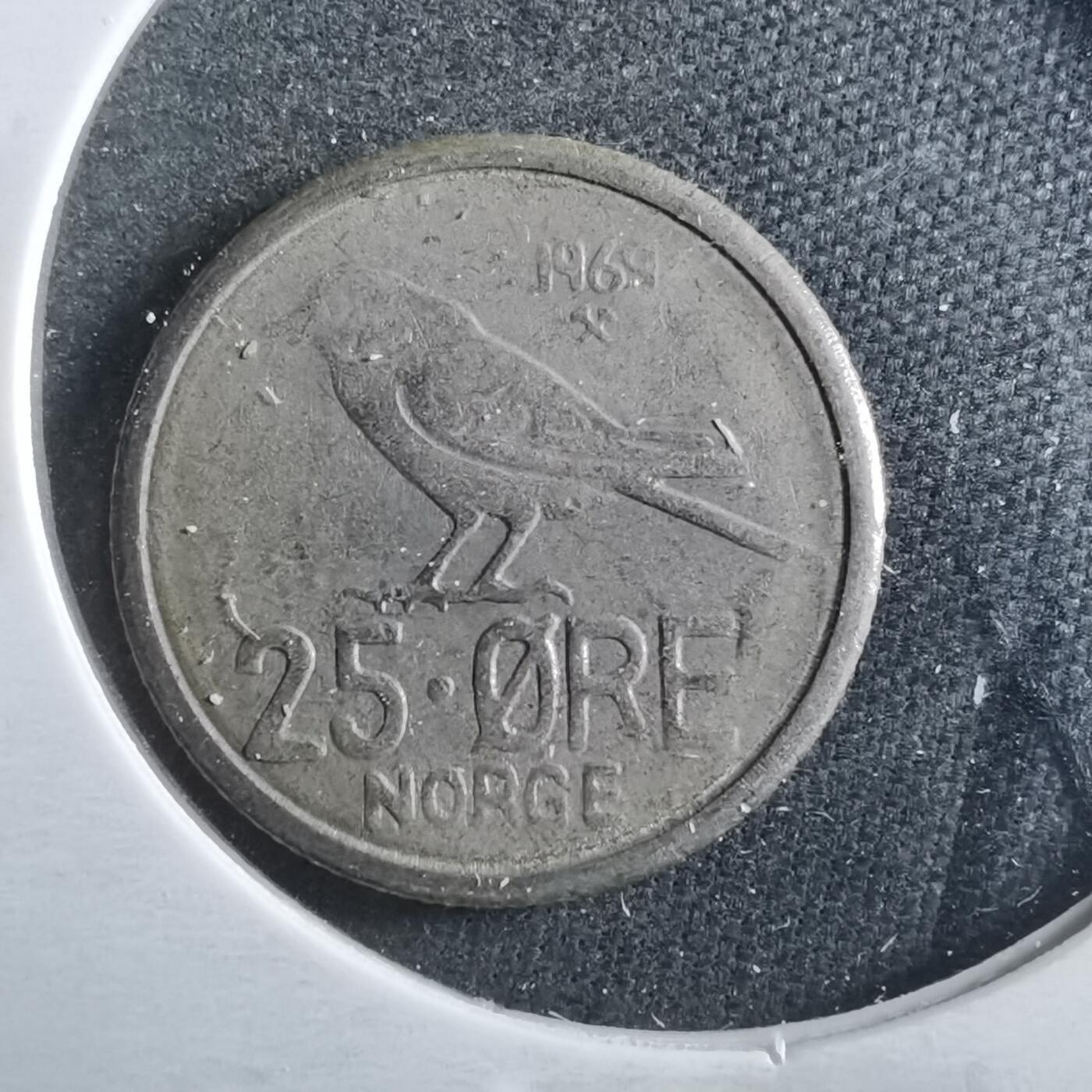 沼泽如烟--第899场 挪威1969年25欧尔