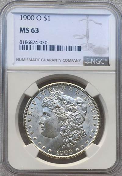 世界钱币专场拍卖 每周二开拍 - NGC MS63分1900年美国摩根女神一美元银币