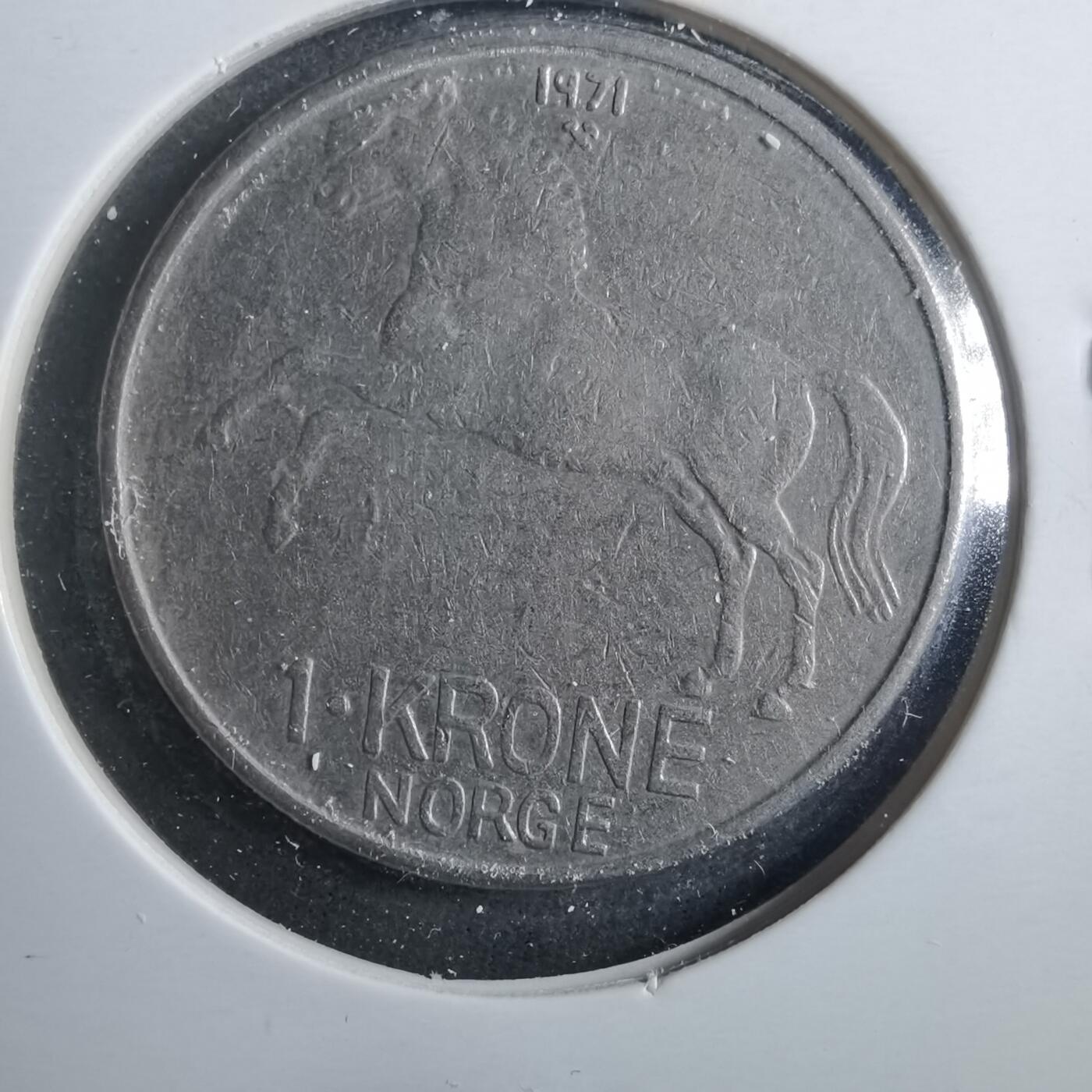 沼泽如烟--第899场 挪威1971年1克朗