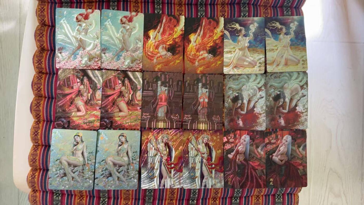 光影卡牌第25期，各家亲签，各家套卡，持续收拍品 妖姬传冷烫粗闪31人物62张