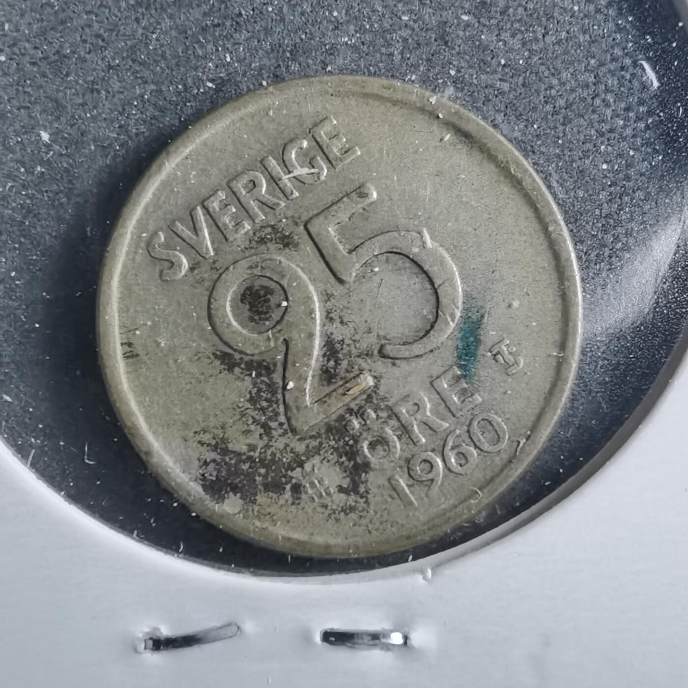 沼泽如烟--第899场 瑞典1960年25欧尔银币