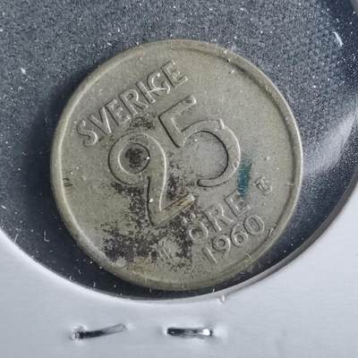 沼泽如烟--第899场 - 瑞典1960年25欧尔银币