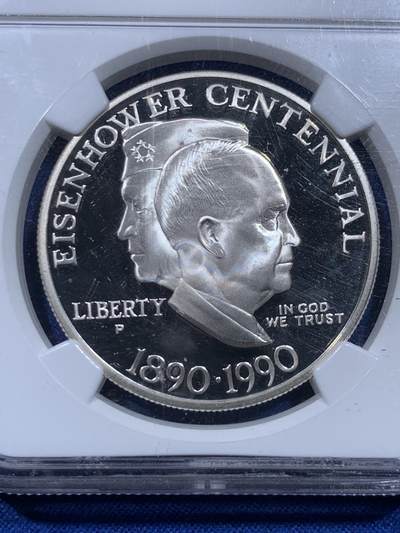 《竞宝斋》第437场 周日，周一2场连拍 （全场包邮） NGC PF69UC 美国1990年艾森豪威尔1美元精制银币