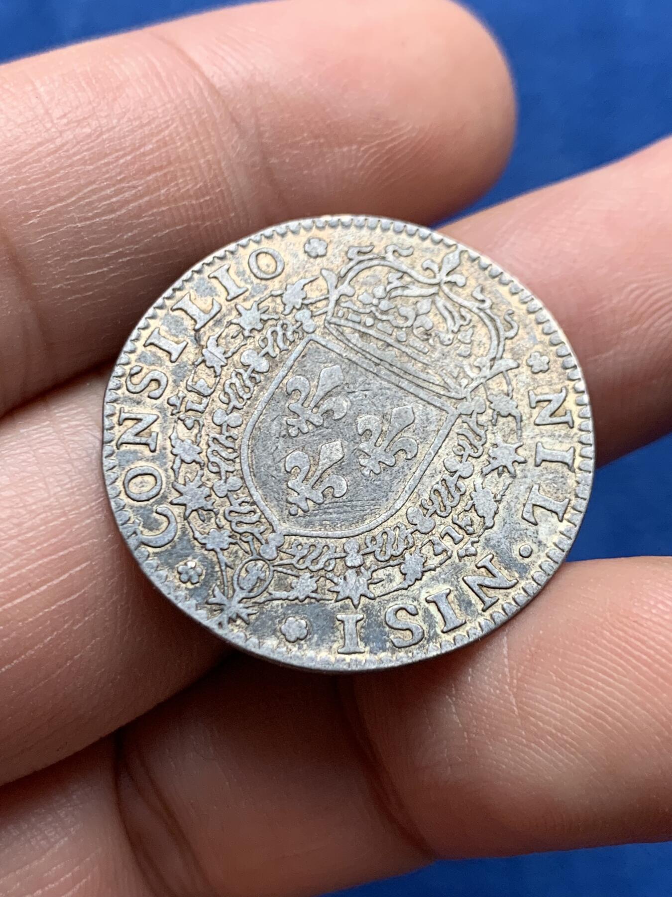 《竞宝斋》第437场 周日，周一2场连拍 （全场包邮） 法国 早期银质代币 5.05克 保存下来不容易