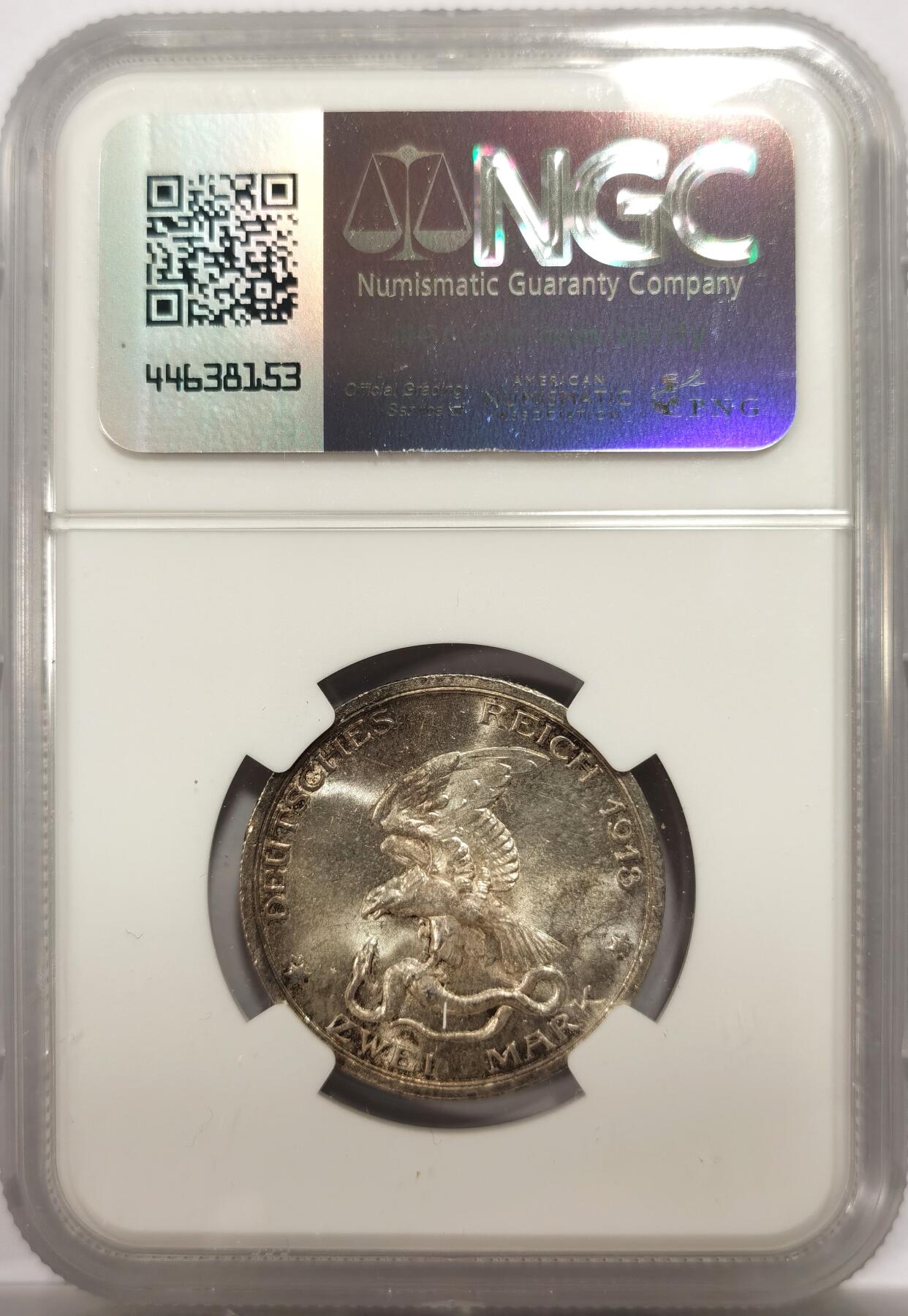 博洋堂世界钱币拍卖第146期（全场包邮） NGC MS62 德国普鲁士1913年战胜拿破仑纪念2马克银币