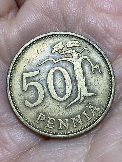 2025年第一百二十七场(总第一百五十三场）外国好品章牌、散币(免佣金) - 芬兰🇫🇮1963年50盆尼(S标)