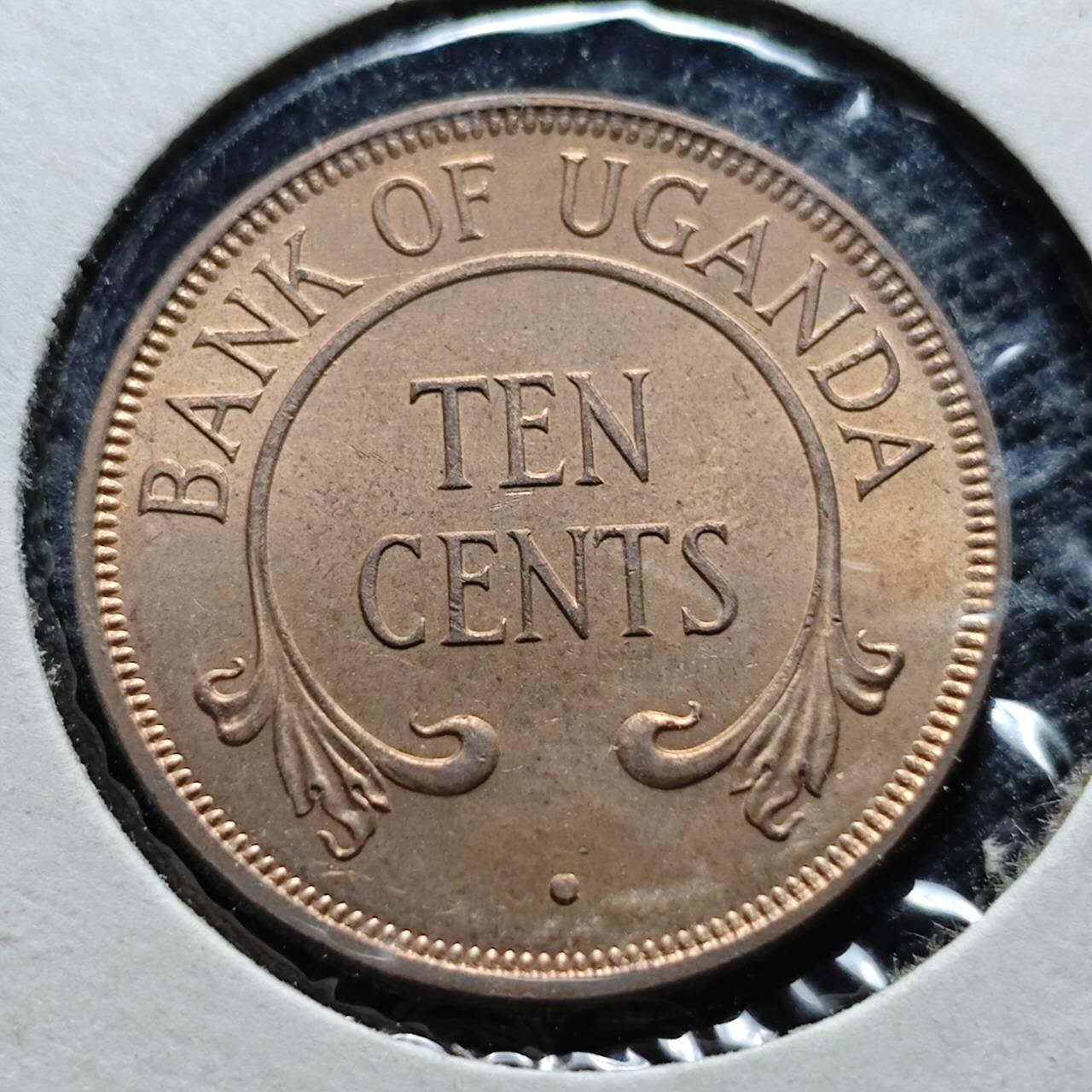 KK钱币收藏小铺  第368场  2月预留时间 周末发货  1968乌干达10分铜币