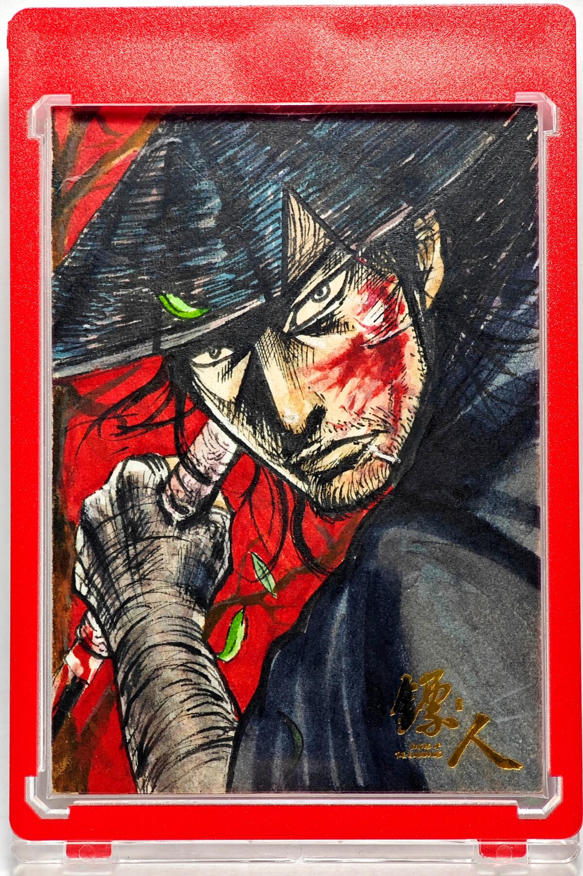 白泽拍卖卡牌手绘专场第28期（细雨生寒、寻梅闻香） 2025 卡星手绘卡 镖人 终结  稚鱼亲签 卡砖封装