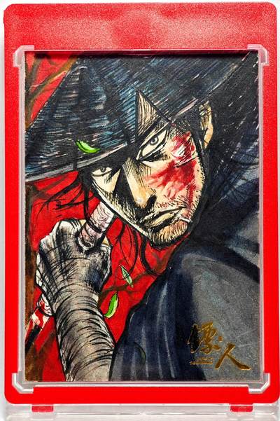 白泽拍卖卡牌手绘专场第28期（细雨生寒、寻梅闻香） - 2025 卡星手绘卡 镖人 终结  稚鱼亲签 卡砖封装