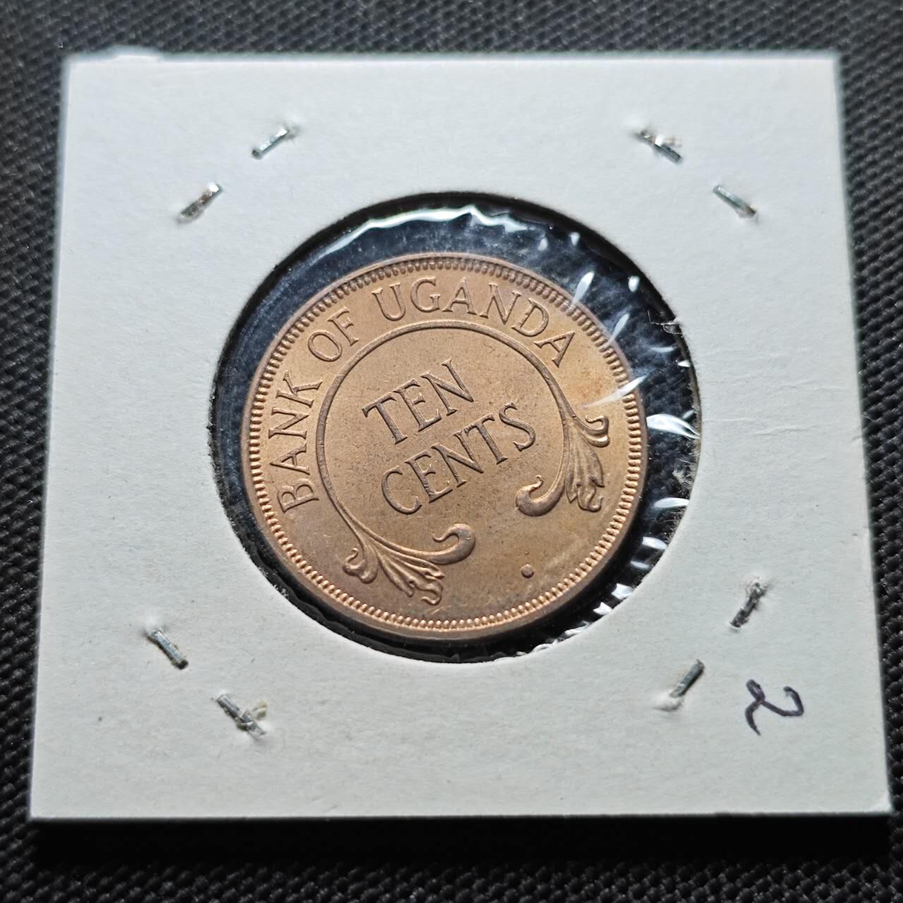 KK钱币收藏小铺  第368场  2月预留时间 周末发货  1968乌干达10分铜币