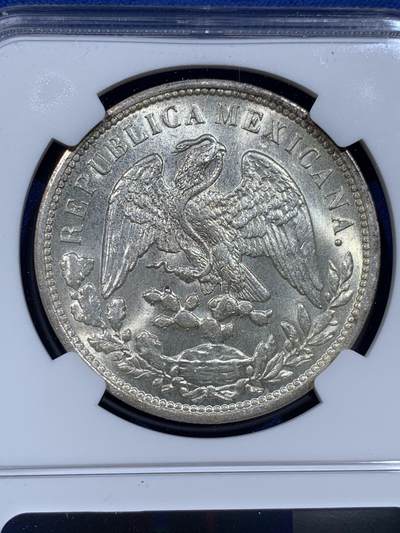 《竞宝斋》第437场 周日，周一2场连拍 （全场包邮） NGC UNCD 墨西哥 1898年Mo AM 鹰洋1比索 该版本为国民政府为作军饷而铸造在华流通