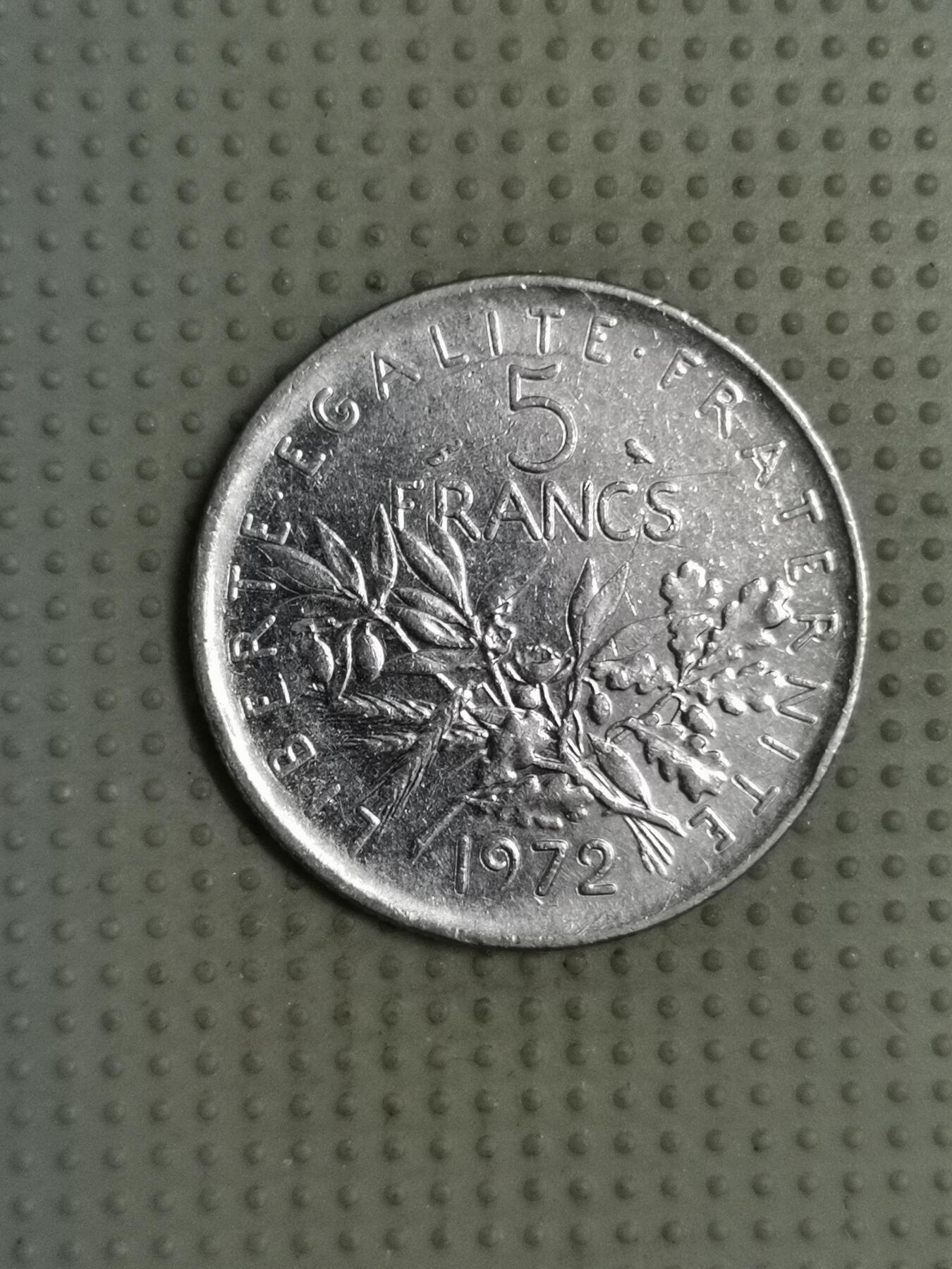 2025年第112场各国散币拍卖（总第112场） 法国1972年5法郎