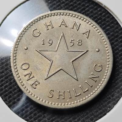 KK钱币收藏小铺  第368场  2月预留时间 周末发货 -  1958加纳1先令 好品