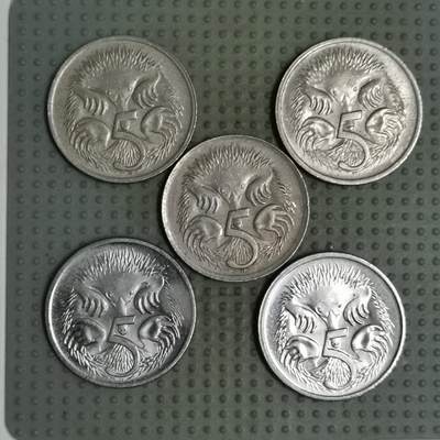 2025年第111场各国散币拍卖（总第111场） - 澳大利亚5分4枚