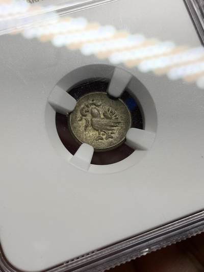 《竞宝斋》第437场 周日，周一2场连拍 （全场包邮） NGC MS61 柬埔寨1847年红鸟2Pe银币 小哈姆萨神鸟 原始味道 图案深打 规整打制 好品相小精品