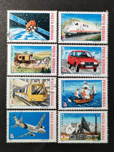 嘉禾收藏    【第375期】            无佣金、可寄存、满30元包邮 - 罗马尼亚邮票，1988年欧洲文化经济合作邮票8全