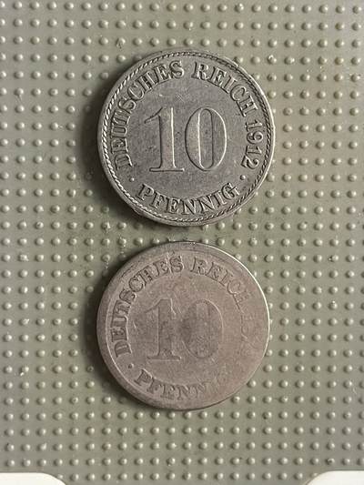 2025年第110场各国散币拍卖（总第110场） - 德意志帝国10芬尼2枚