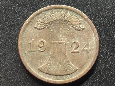 邮泉阁限时拍卖第三十五场 德国硬币专场（硬币在国外。请付邮费6元。） - 德国魏玛共和国地租马克1924元2芬尼A版