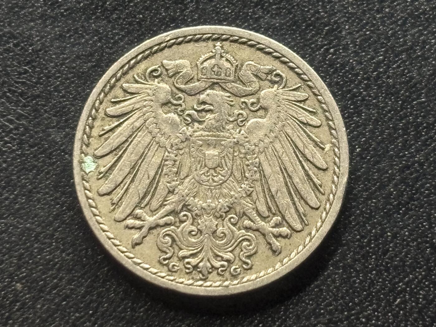 邮泉阁限时拍卖第三十五场 德国硬币专场（硬币在国外。请付邮费6元。） 德意志帝国1913年5芬尼G版