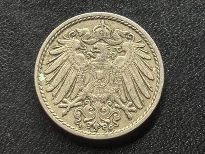 邮泉阁限时拍卖第三十五场 德国硬币专场（硬币在国外。请付邮费6元。） 德意志帝国1913年5芬尼G版