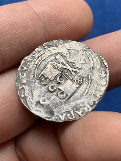 《竞宝斋》第437场 周日，周一2场连拍 （全场包邮） 教皇国1458-1464 年庇护二世1格罗申银币  2.75克 手工打制币