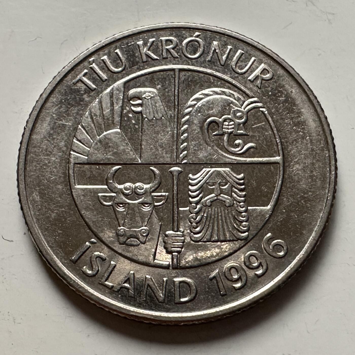 🌹外币初藏🌹🐯2025年第126场  每周二四六晚8️⃣点 接代拍 冰岛1996年10克朗