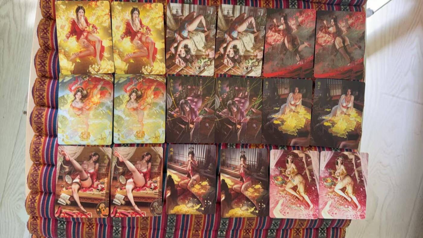 光影卡牌第25期，各家亲签，各家套卡，持续收拍品 妖姬传冷烫普卡20人物40张