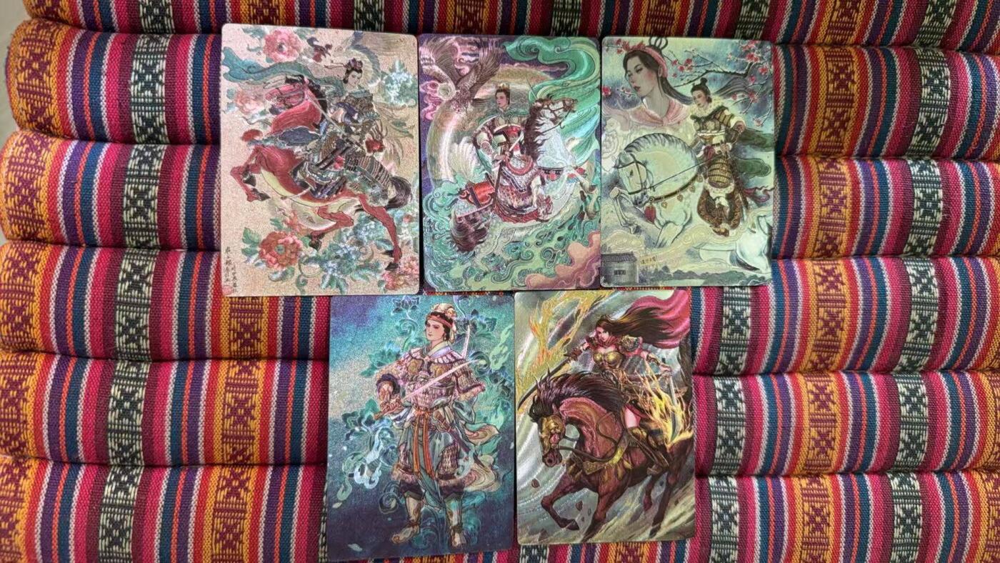 光影卡牌第25期，各家亲签，各家套卡，持续收拍品 星宿文创，三娘粗闪5张