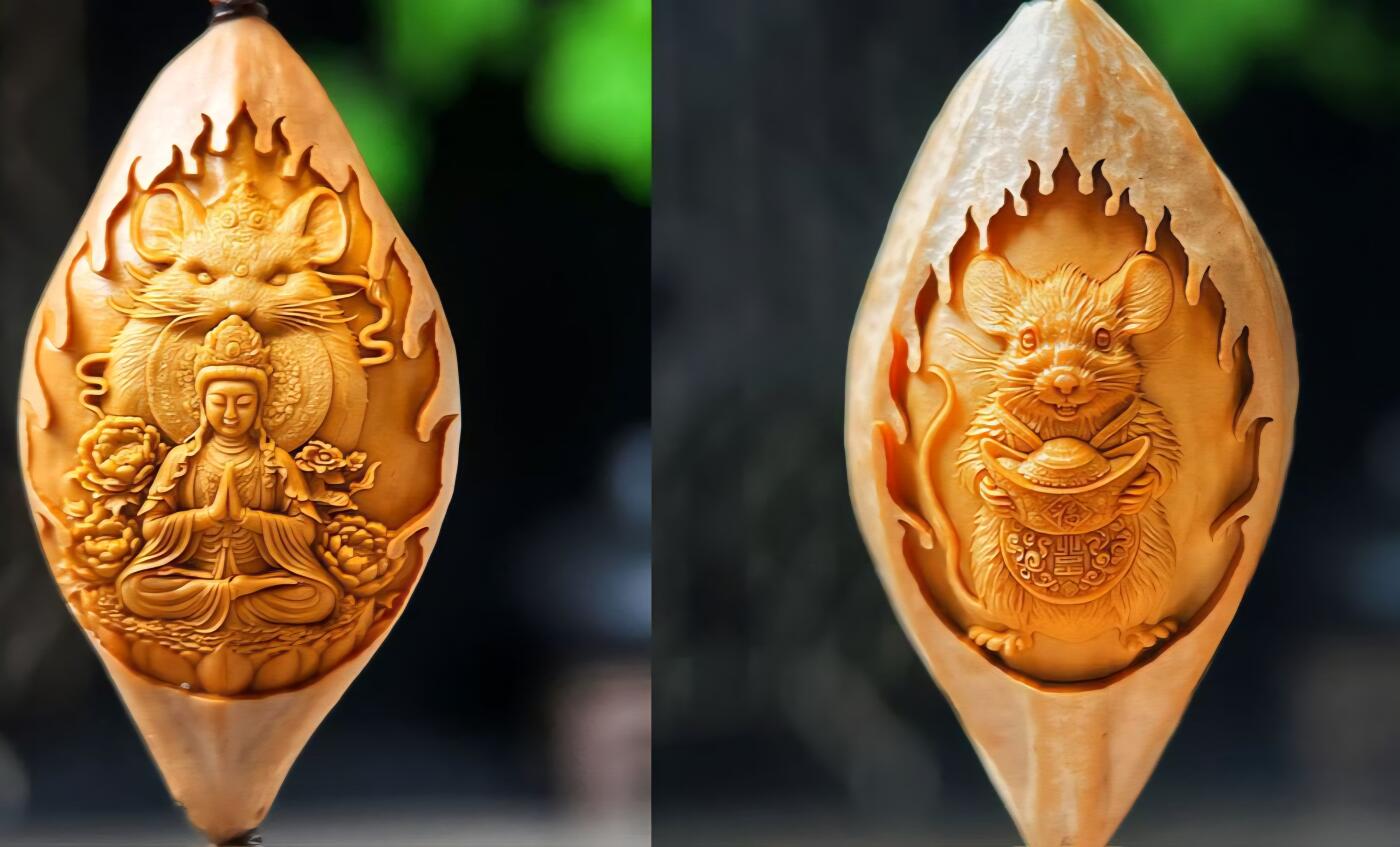 听雨轩（22）精品十二生肖双面核雕专场