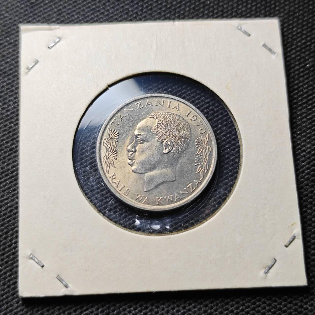 KK钱币收藏小铺  第368场  2月预留时间 周末发货  1970坦桑尼亚50分 好品 兔子