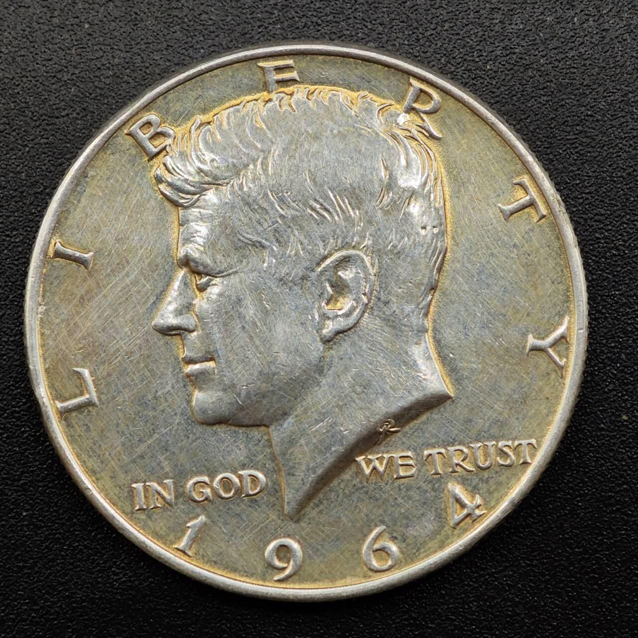 【淘币小摊】实时拍第七百九十五拍   银币套币场   满百包邮可预留二周 每周一统一发货   美国1964年肯尼迪半美元银币